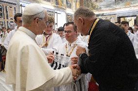 Pope Leo XIV Meets 360 Young French Altar Servers - Vatican