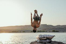 Young Iraqis Swim In The River - Erbil