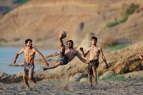 Young Iraqis Swim In The River - Erbil