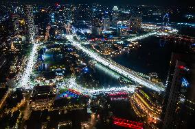 Aerial View of The Marina Bay Street Circuit - Singapore