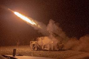 Azov Brigade Using BM-21 Grad - Ukraine