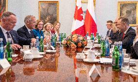 Canadian PM Carney Meets Polish PM Tusk - Warsaw