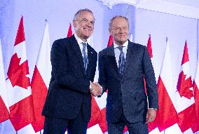 Canadian PM Carney Meets Polish PM Tusk - Warsaw