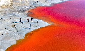 Mangnai Naoer Salt Lake in Ordos