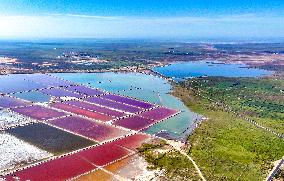 Mangnai Naoer Salt Lake in Ordos
