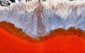 Mangnai Naoer Salt Lake in Ordos