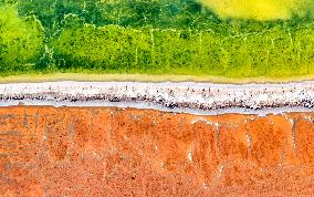 Mangnai Naoer Salt Lake in Ordos