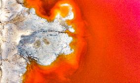 Mangnai Naoer Salt Lake in Ordos