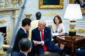 President Trump Meets With South Korean President Myung - DC
