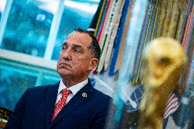 Trump Signs Executive Order In Oval Office - DC