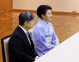 Japanese emperor, empress meet prize recipients