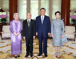 Xi Jinping Meets Cambodian King Queen Mother - Beijing