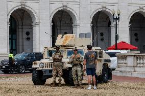 Members Of The National Guard On Patrol - DC