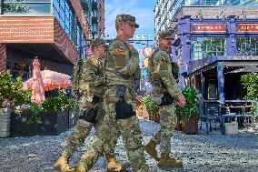 Members Of The National Guard On Patrol - DC