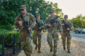 Members Of The National Guard On Patrol - DC