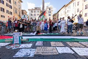 Protest Against The Italy-Israel Soccer Match - Rome