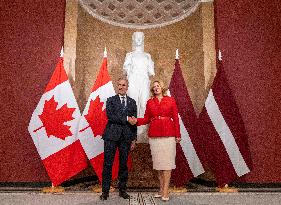 Canadian PM Mark Carney Visits Latvia - Riga