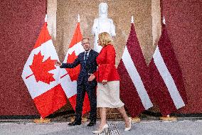 Canadian PM Mark Carney Visits Latvia - Riga