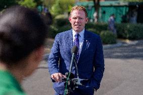 Andrew Giuliani outside White House
