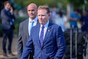 Andrew Giuliani outside White House