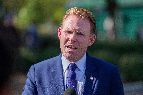 Andrew Giuliani outside White House