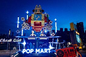 Giant Cyberpunk-style LABUBU