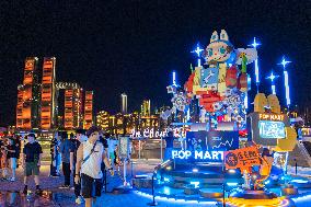 Giant Cyberpunk-style LABUBU