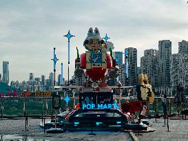 Giant Cyberpunk-style LABUBU