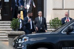 United States Secretary of the Treasury Scott Bessent, Gary Shapley and Joe Ziegler visit the IRS headquarters