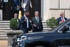 United States Secretary of the Treasury Scott Bessent, Gary Shapley and Joe Ziegler visit the IRS headquarters