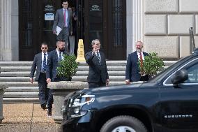 United States Secretary of the Treasury Scott Bessent, Gary Shapley and Joe Ziegler visit the IRS headquarters