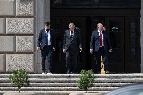 United States Secretary of the Treasury Scott Bessent, Gary Shapley and Joe Ziegler visit the IRS headquarters
