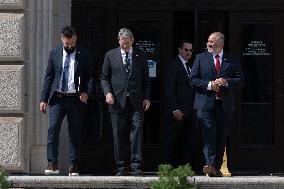 United States Secretary of the Treasury Scott Bessent, Gary Shapley and Joe Ziegler visit the IRS headquarters