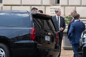 United States Secretary of the Treasury Scott Bessent, Gary Shapley and Joe Ziegler visit the IRS headquarters