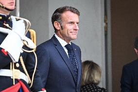Emmanuel Macron welcomes Bassirou Diomaye Faye at the Elysee FA