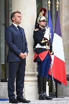 Emmanuel Macron welcomes Bassirou Diomaye Faye at the Elysee FA