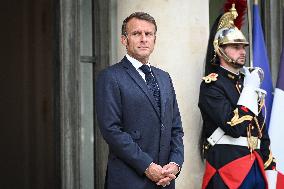 Emmanuel Macron welcomes Bassirou Diomaye Faye at the Elysee FA