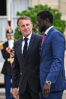 Emmanuel Macron welcomes Bassirou Diomaye Faye at the Elysee FA