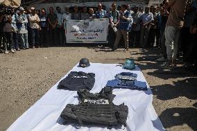 Rally in Solidarity with Journalists Killed by Israeli Strikes - Gaza