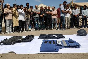 Rally in Solidarity with Journalists Killed by Israeli Strikes - Gaza