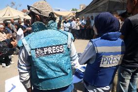 Rally in Solidarity with Journalists Killed by Israeli Strikes - Gaza
