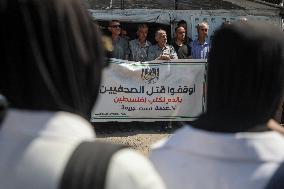 Rally in Solidarity with Journalists Killed by Israeli Strikes - Gaza
