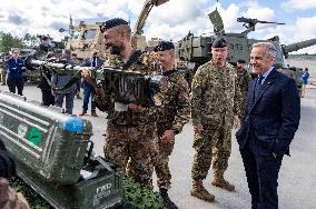 PM Mark Carney Visits Adazi Military Base - Latvia