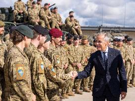 PM Mark Carney Visits Adazi Military Base - Latvia