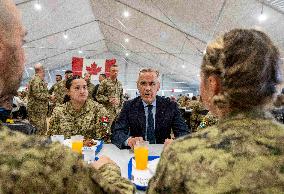 PM Mark Carney Visits Adazi Military Base - Latvia
