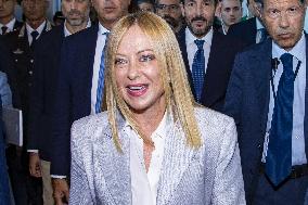 Giorgia Meloni Visits Rimini Meeting - Italy