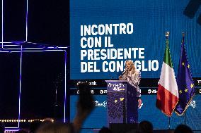 Giorgia Meloni Visits Rimini Meeting - Italy
