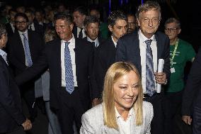 Giorgia Meloni Visits Rimini Meeting - Italy