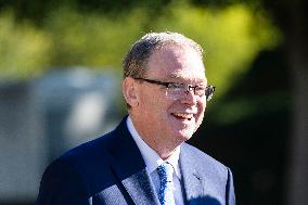 Director of the National Economic Council Kevin Hassett speaks at White House