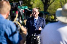 Director of the National Economic Council Kevin Hassett speaks at White House